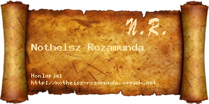 Notheisz Rozamunda névjegykártya